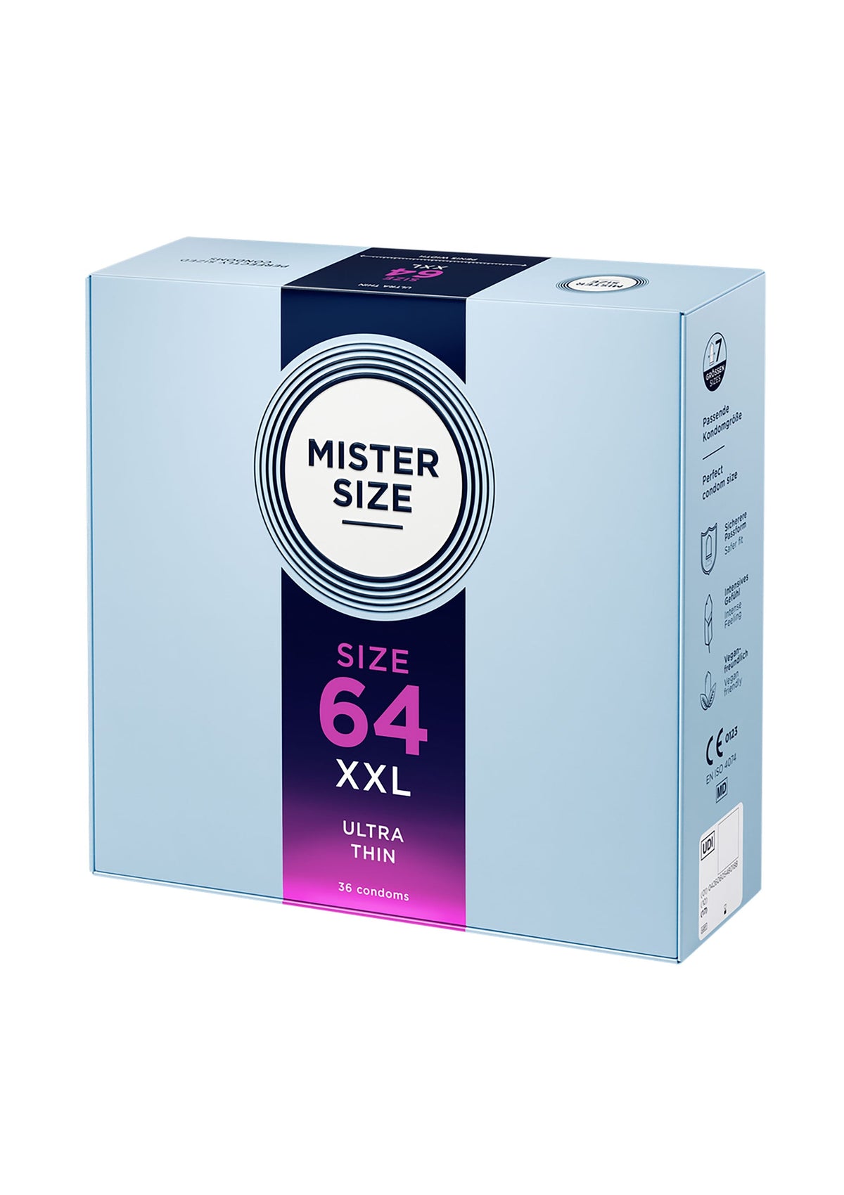 MISTER SIZE 64mm Condoms 36pcs NATUREL - 0