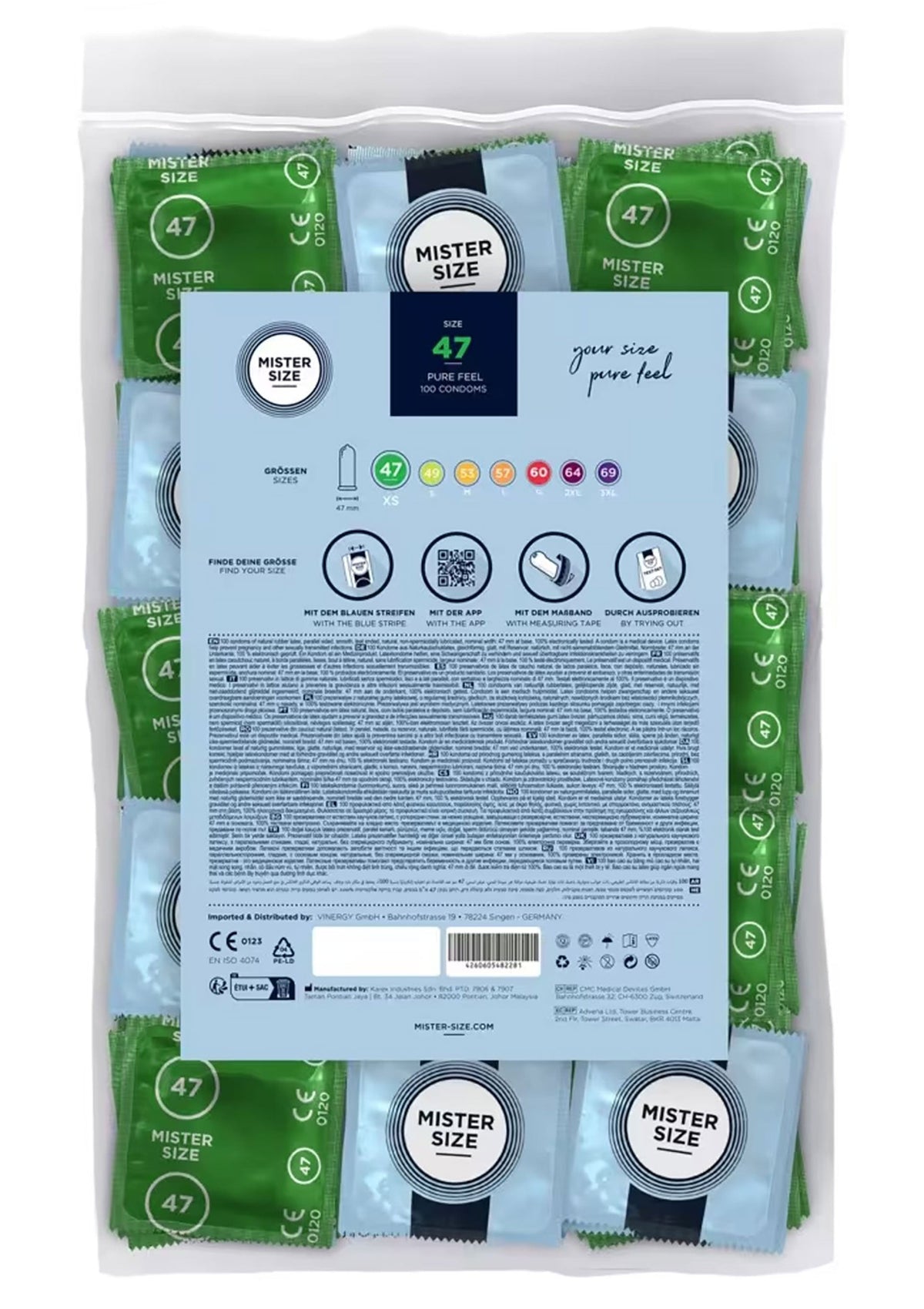 MISTER SIZE 47mm Condoms 100pcs NATUREL - 1