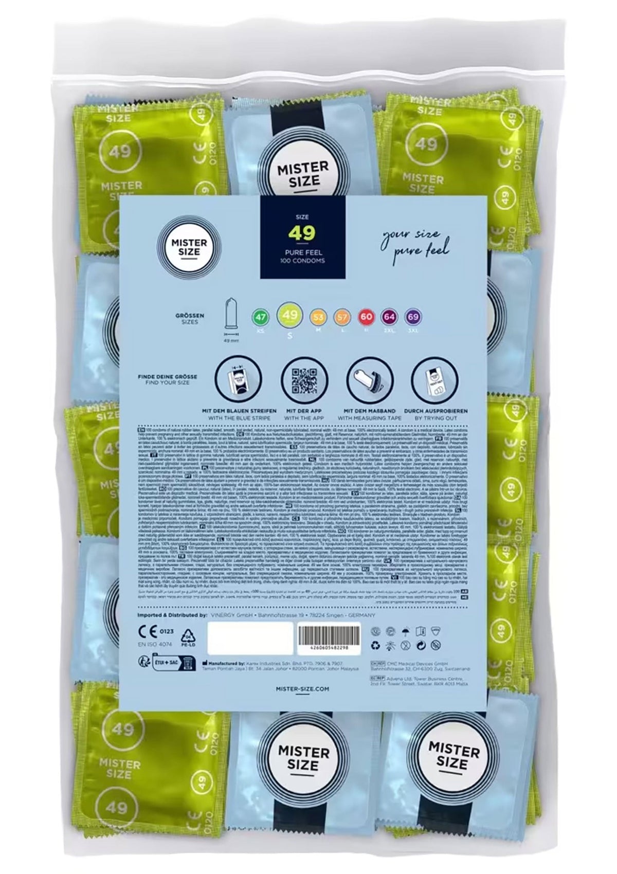 MISTER SIZE 49mm Condoms 100pcs NATUREL - 1