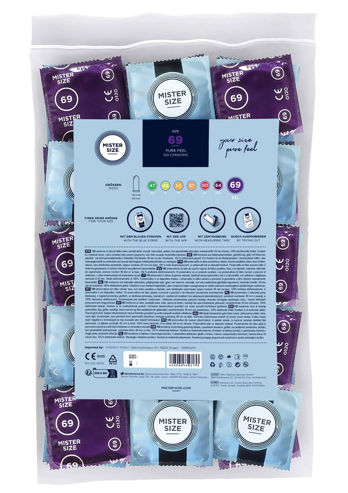 MISTER SIZE 69mm Condoms 100pcs NATUREL - 1