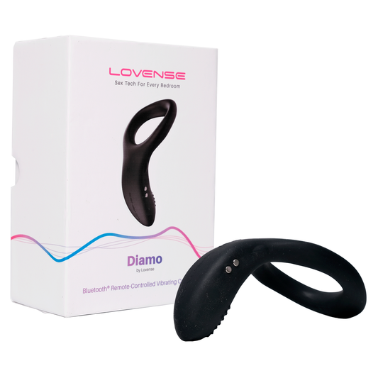 Lovense - Diamo Remote Controlled Vibrating Cock Ring Black
