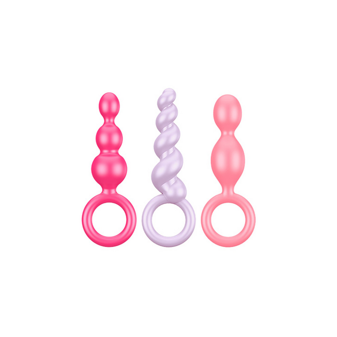 Booty Call - Butt Plug Set 3 Stuks - Roze/Paarse/Rode Multicolor - 1