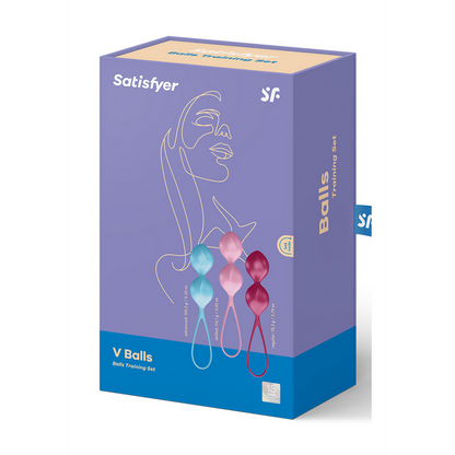 V Balls - Kegel Balls - 3 Stuks - Turquoise/Rood/Roze Multicolor - 2