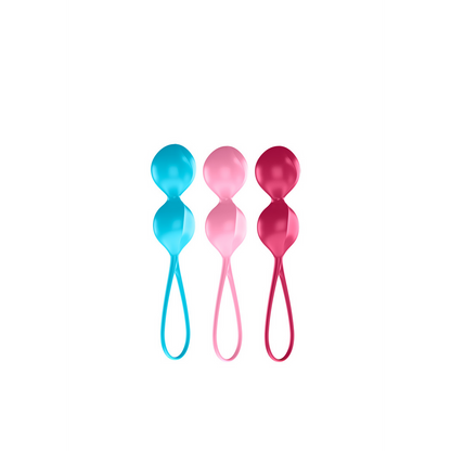 V Balls - Kegel Balls - 3 Stuks - Turquoise/Rood/Roze Multicolor - 2