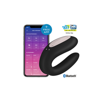 Double Joy - Partner Vibrator - Zwart Schwarz - 2