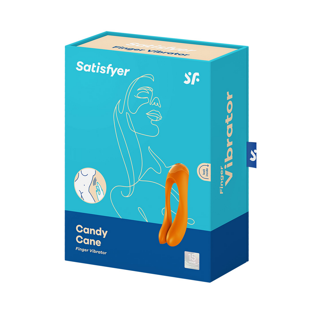 Candy Cane - Vinger Vibrator voor Intieme Zones - Oranje Orange - 5