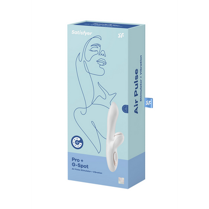 Pro Plus - G-Spot Air Pulse Stimulator en Vibratie - Wit/Roze Goud Weiß - 0
