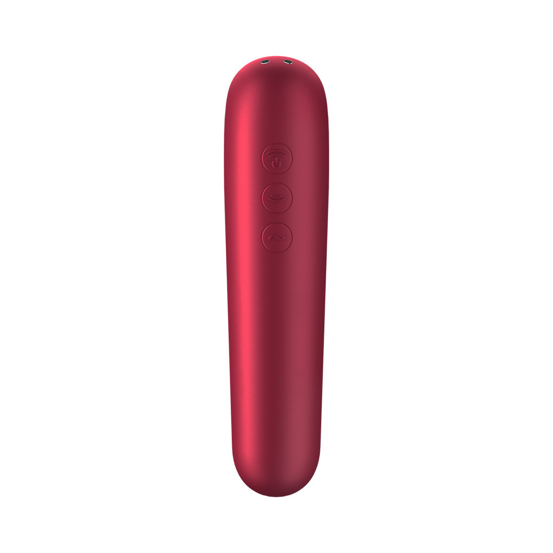 Dual Love - Air Pulse Vibrator - Rood Rot - 1